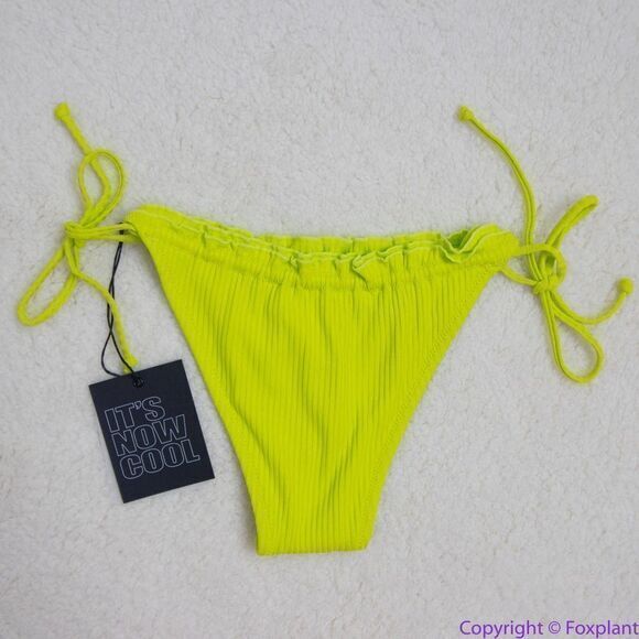 NEW Its Now Cool x free people the frill tri eco neon bikini bottom,‎ M - Picture 7 of 16